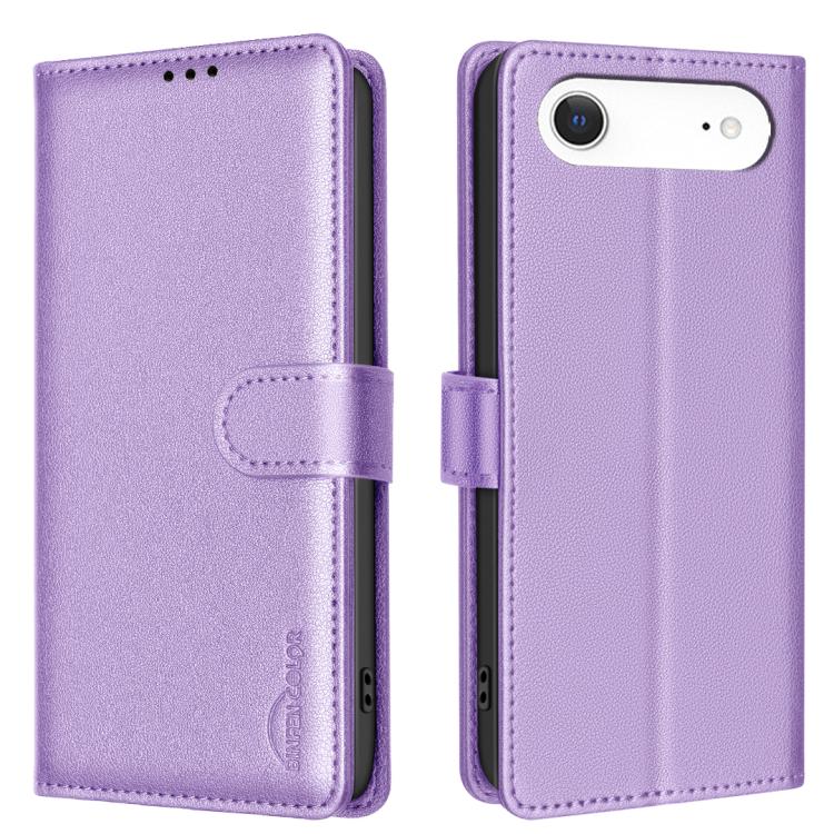 For iPhone Air Litchi Texture RFID Anti-theft Leather Phone Case(Purple)