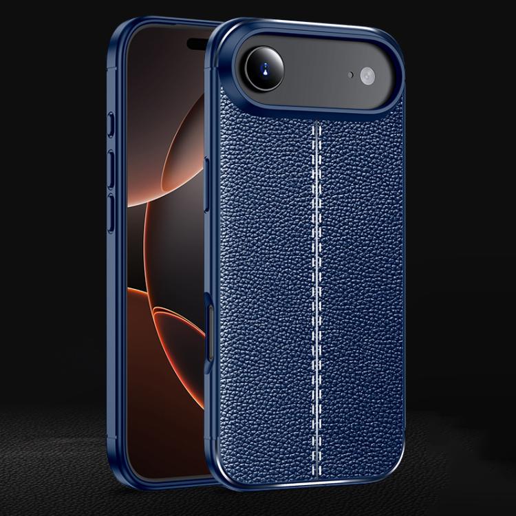 For iPhone Air Litchi Texture Shockproof TPU Phone Case(Blue)