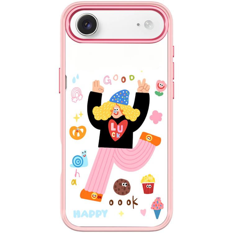 For iPhone Air Little Girl and Good Text Pattern Magnetic Phone Case(Pink)