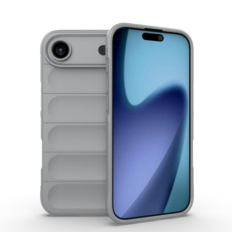 For iPhone Air Magic Shield TPU + Flannel Phone Case(Grey)