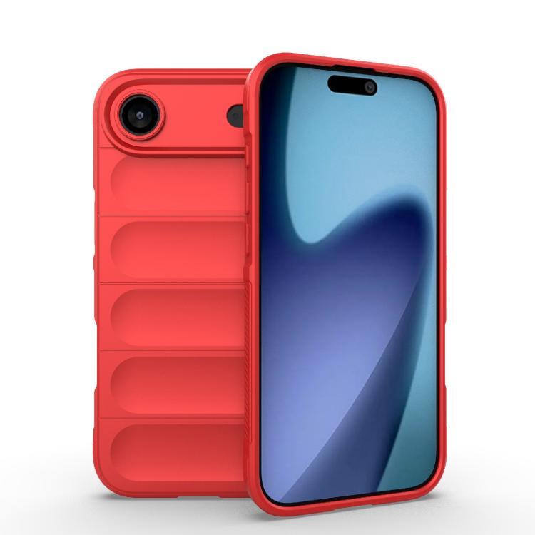 For iPhone Air Magic Shield TPU + Flannel Phone Case(Red)