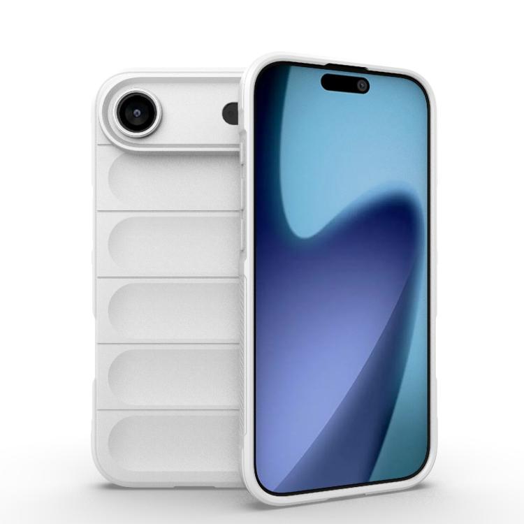 For iPhone Air Magic Shield TPU + Flannel Phone Case(White)