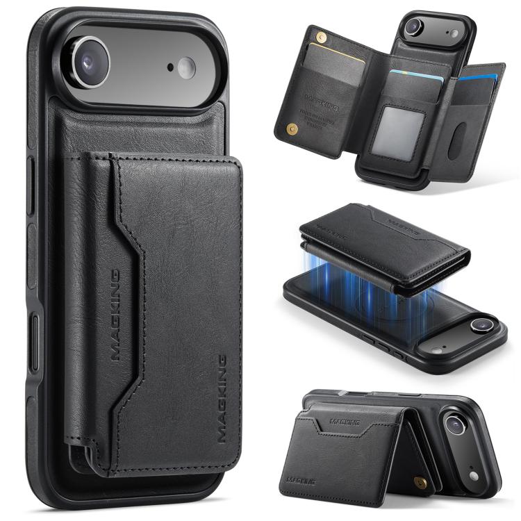 For iPhone Air MAGKING K3 Series MagSafe RFID K3 Pro Card Bag Detachable Phone Case(Black)