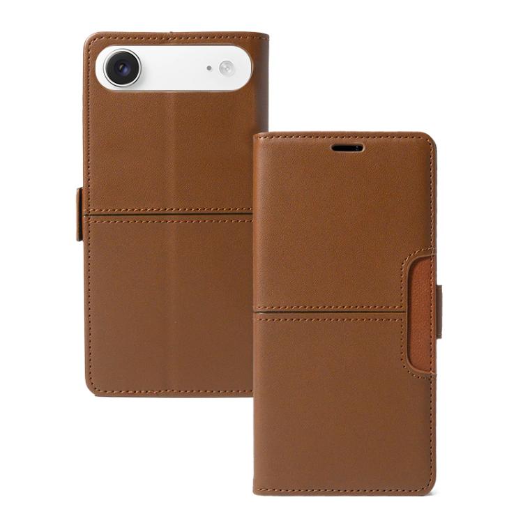 For iPhone Air Magnetic Buckle Card Slot Leather Phone Case(Brown)
