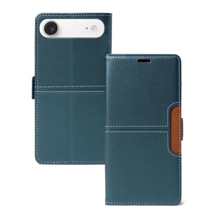 For iPhone Air Magnetic Buckle Card Slot Leather Phone Case(Cyan)