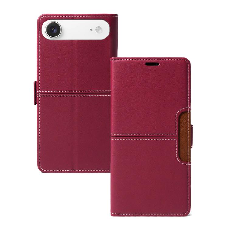 For iPhone Air Magnetic Buckle Card Slot Leather Phone Case(Red)