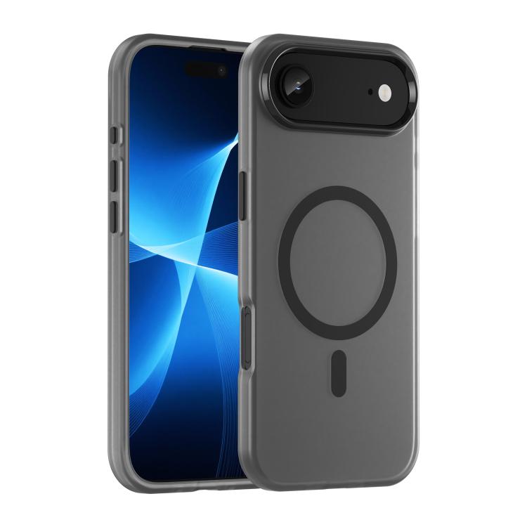 For iPhone Air MagSafe Frosted Translucent TPU + PC Full Coverage Phone Case(Black)