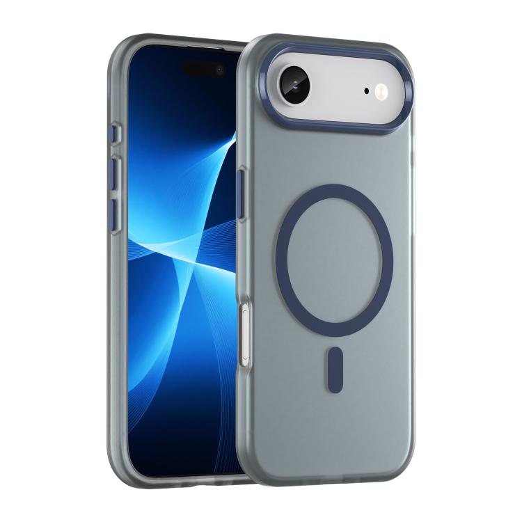 For iPhone Air MagSafe Frosted Translucent TPU + PC Full Coverage Phone Case(Dark Blue)