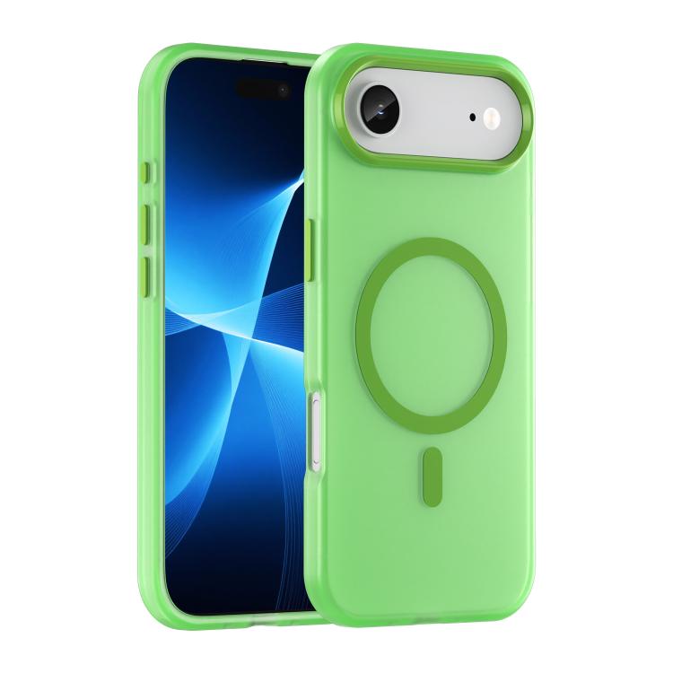 For iPhone Air MagSafe Frosted Translucent TPU + PC Full Coverage Phone Case(Green)
