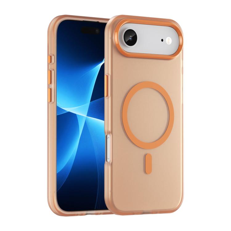 For iPhone Air MagSafe Frosted Translucent TPU + PC Full Coverage Phone Case(Orange)