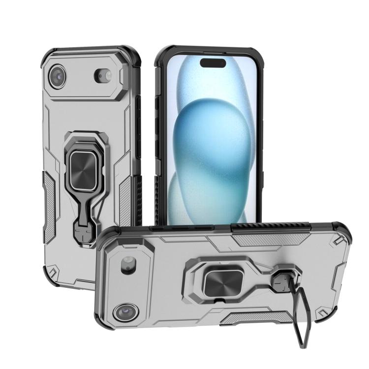 For iPhone Air Metal Kickstand TPU Hybrid PC Phone Case(Grey)
