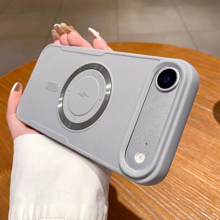 For iPhone Air Metal Magnetic Ring TPU Shockproof Phone Case(Gray)