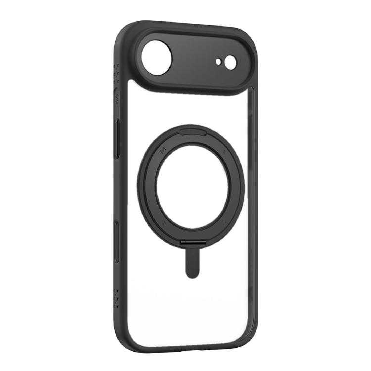 For iPhone Air MOMAX Magsafe Magnetic Metal Rotating Holder Phone Case(Black)