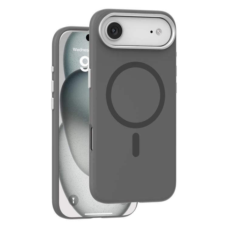 For iPhone Air Mutural Karen Series Liquid Silicone MagSafe Phone Case(Grey)