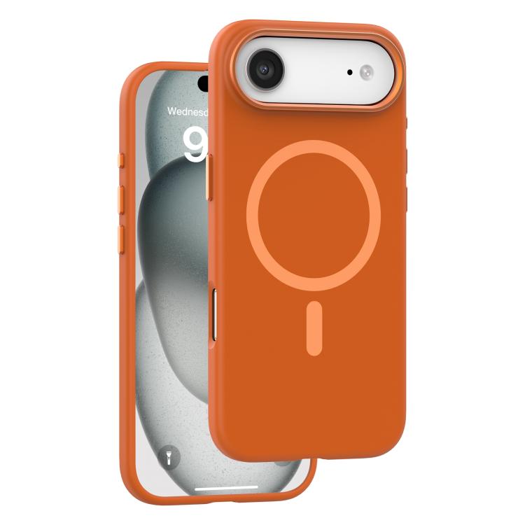 For iPhone Air Mutural Karen Series Liquid Silicone MagSafe Phone Case(Orange)