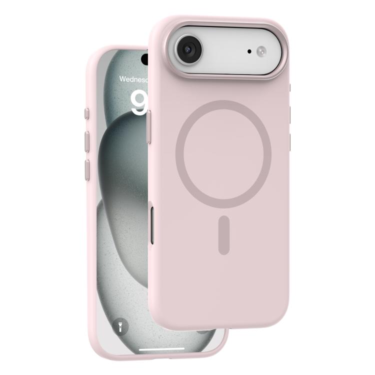 For iPhone Air Mutural Karen Series Liquid Silicone MagSafe Phone Case(Pink)