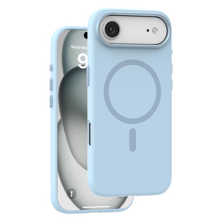For iPhone Air Mutural Karen Series Liquid Silicone MagSafe Phone Case(Sky Blue)