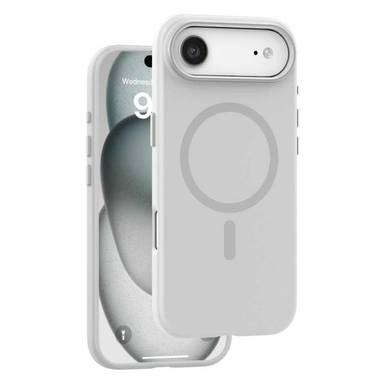 For iPhone Air Mutural Karen Series Liquid Silicone MagSafe Phone Case(White)