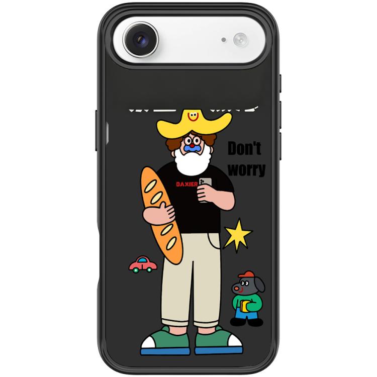 For iPhone Air Not Anxiety Pattern Magnetic Phone Case(Black)