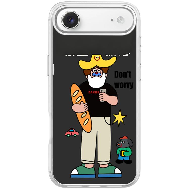 For iPhone Air Not Anxiety Pattern Magnetic Phone Case(Transparent White)