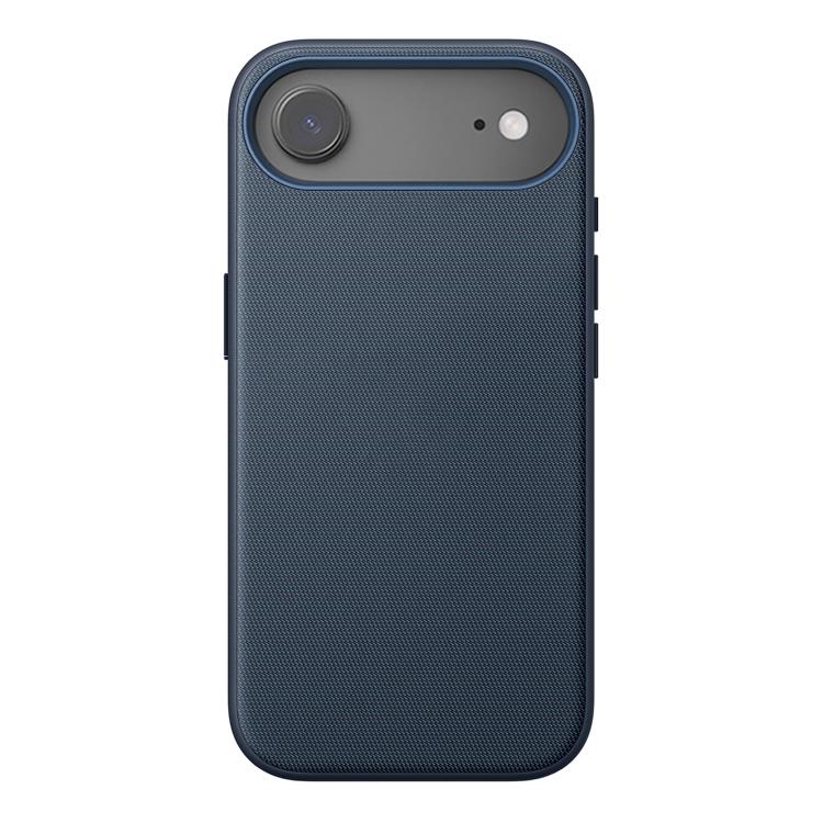 For iPhone Air Official Tech Fabric Texture Side-Stick TPU Magnetic Phone Case, No AI Camera Button(Blue)