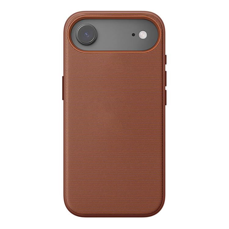 For iPhone Air Official Tech Fabric Texture Side-Stick TPU Magnetic Phone Case, No AI Camera Button(Brown)