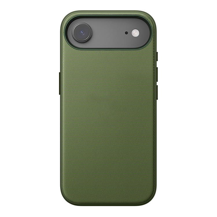 For iPhone Air Official Tech Fabric Texture Side-Stick TPU Magnetic Phone Case, No AI Camera Button(Green)