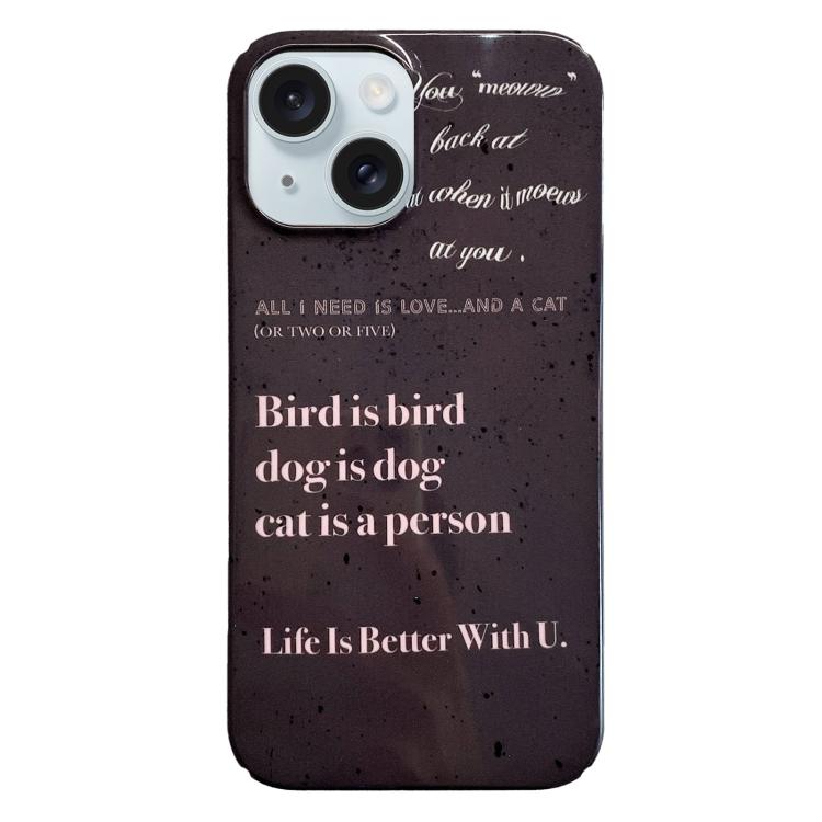 For iPhone Air Painted Pattern PC Phone Case(Alphabet Black)