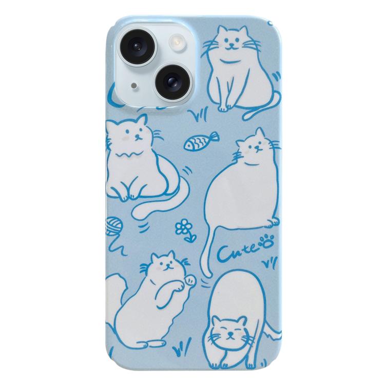 For iPhone Air Painted Pattern PC Phone Case(Funny Cat)