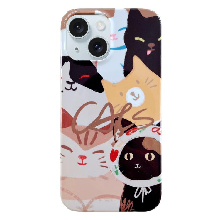 For iPhone Air Painted Pattern PC Phone Case(Stacked Cats)