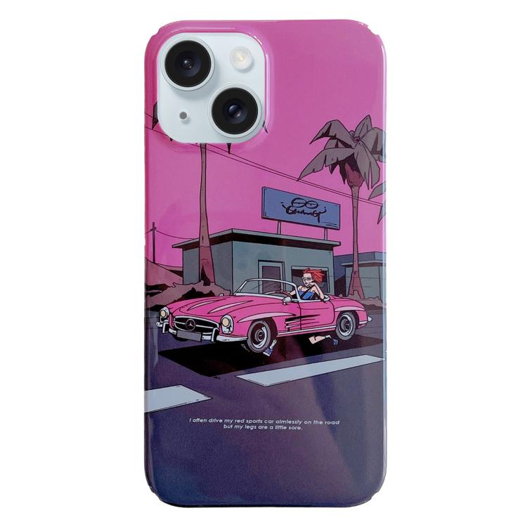 For iPhone Air Painted Pattern PC Phone Case(Sweet Cool Girl)