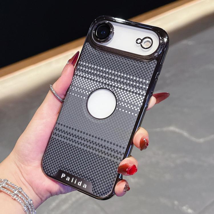 For iPhone Air Palida Electroplated Kevlar Texture Shockproof Phone Case(Black)