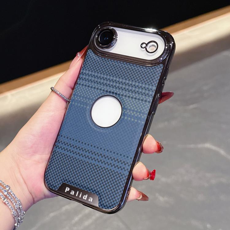 For iPhone Air Palida Electroplated Kevlar Texture Shockproof Phone Case(Deep Blue)
