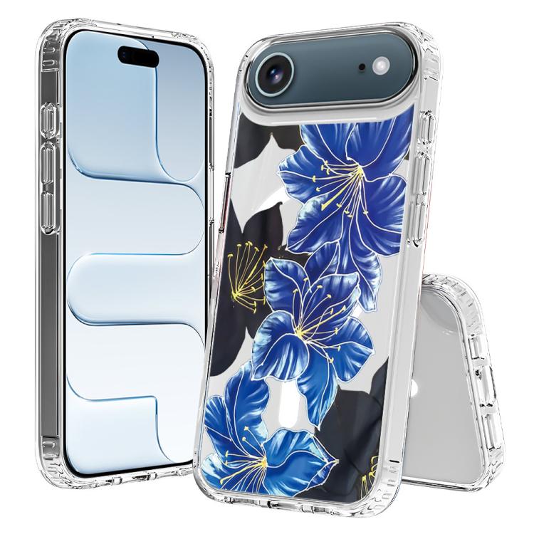 For iPhone Air Pattern Printing TPU + PC Magnetic Shockproof Phone Case(Blue 010)