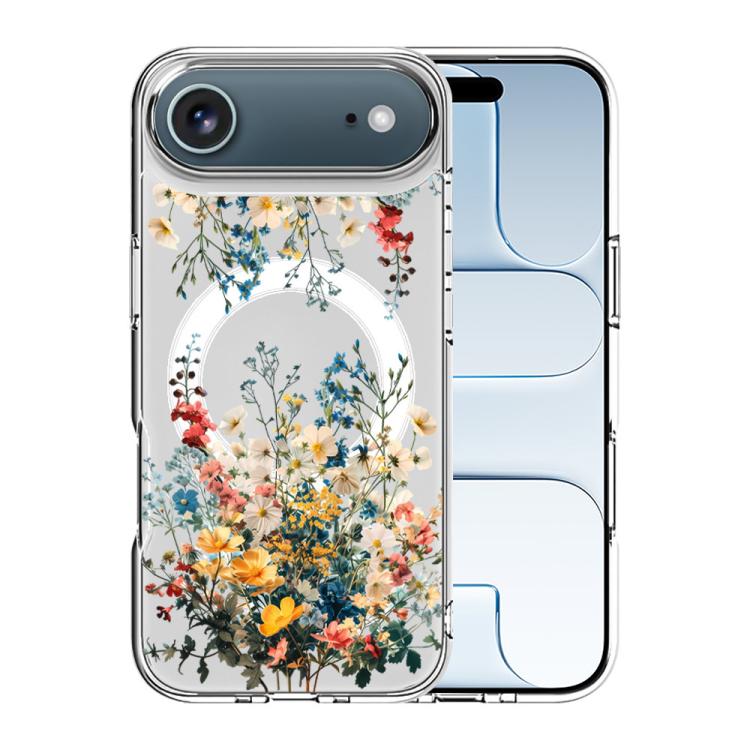 For iPhone Air Pattern Printing TPU + PC Magnetic Shockproof Phone Case(Bouquet 039)