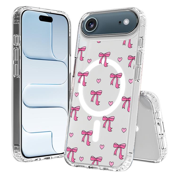 For iPhone Air Pattern Printing TPU + PC Magnetic Shockproof Phone Case(Bow 029)