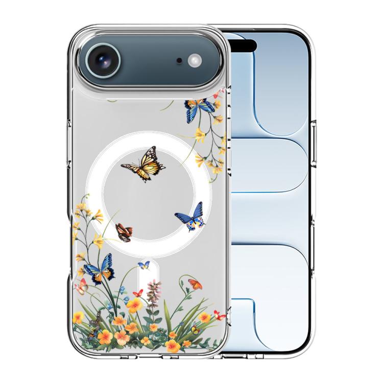 For iPhone Air Pattern Printing TPU + PC Magnetic Shockproof Phone Case(Butterfly 040)