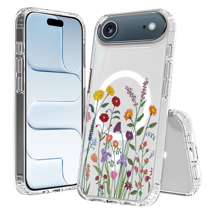 For iPhone Air Pattern Printing TPU + PC Magnetic Shockproof Phone Case(Colorful 008)