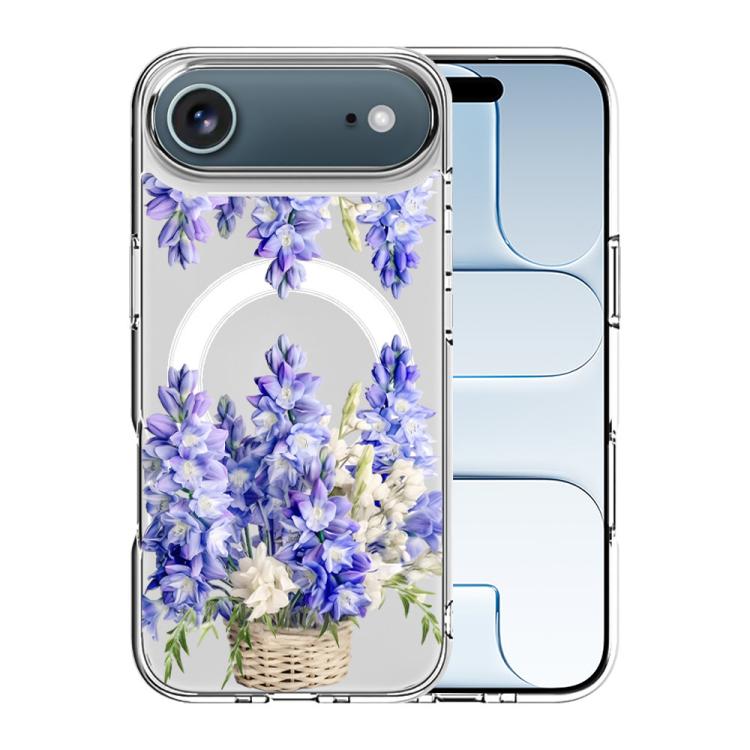 For iPhone Air Pattern Printing TPU + PC Magnetic Shockproof Phone Case(Flower Basket 037)