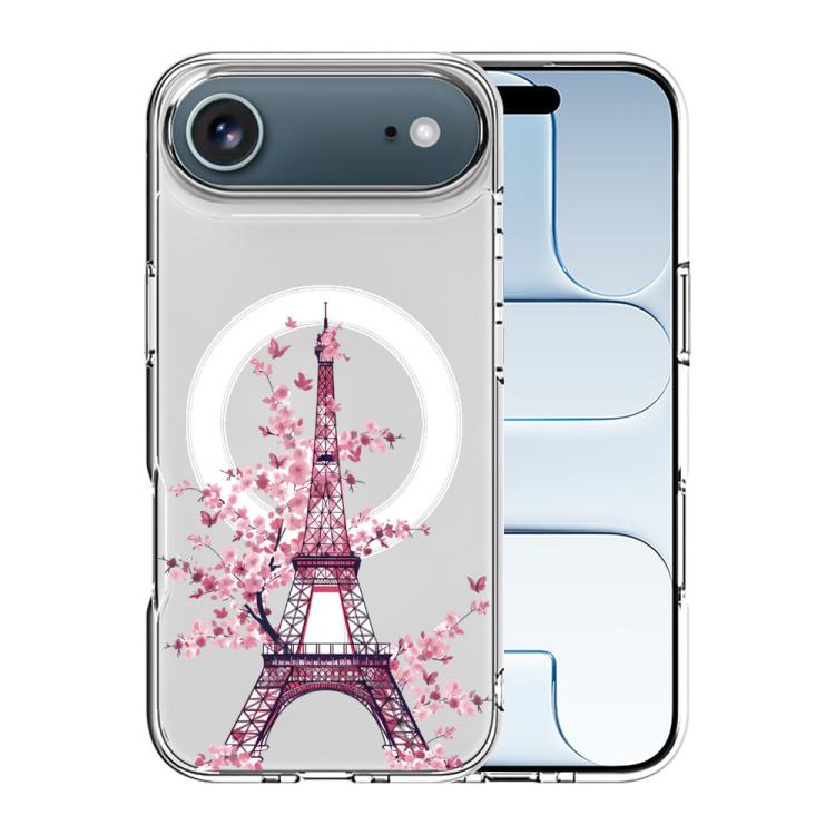 For iPhone Air Pattern Printing TPU + PC Magnetic Shockproof Phone Case(Iron Tower 011)