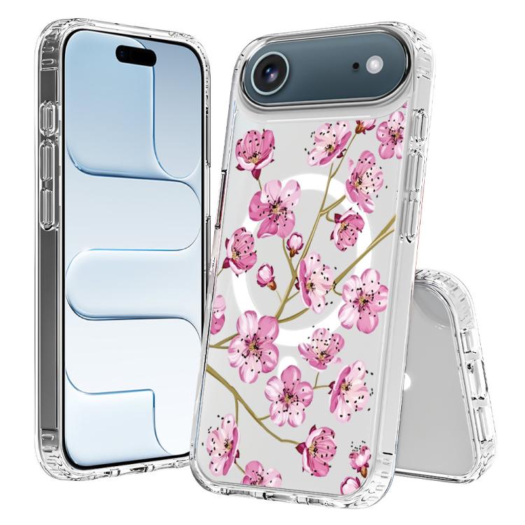 For iPhone Air Pattern Printing TPU + PC Magnetic Shockproof Phone Case(Pink 006)
