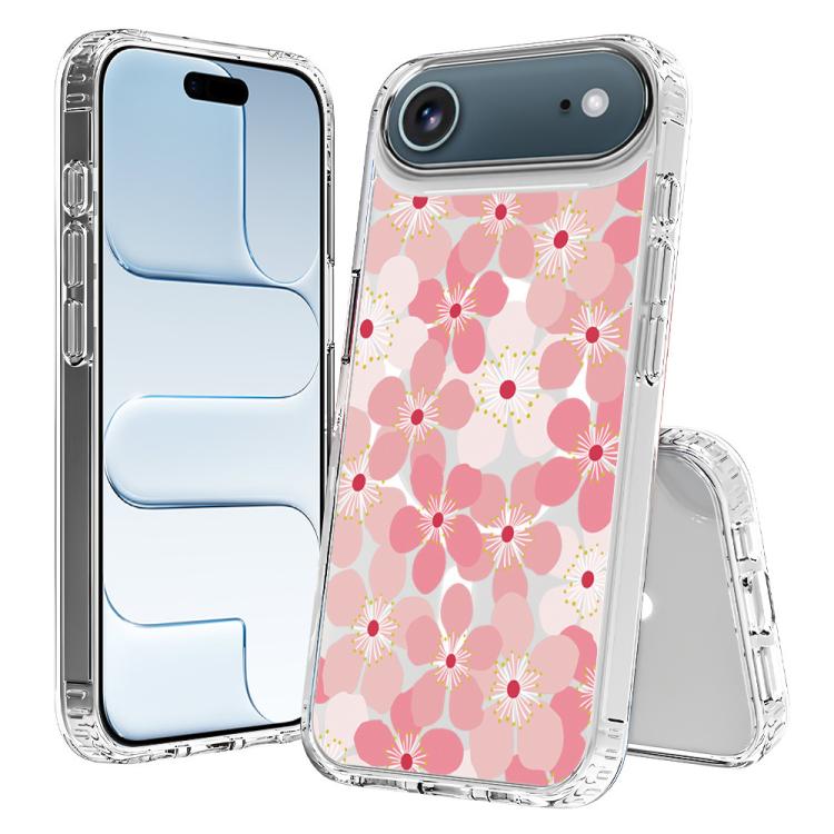 For iPhone Air Pattern Printing TPU + PC Magnetic Shockproof Phone Case(Pink 019)