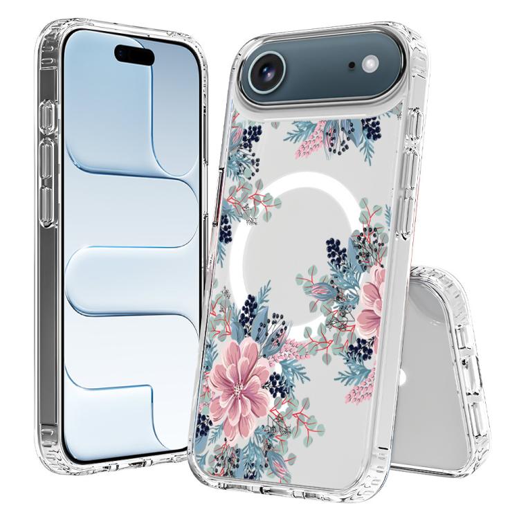 For iPhone Air Pattern Printing TPU + PC Magnetic Shockproof Phone Case(Purple 016)