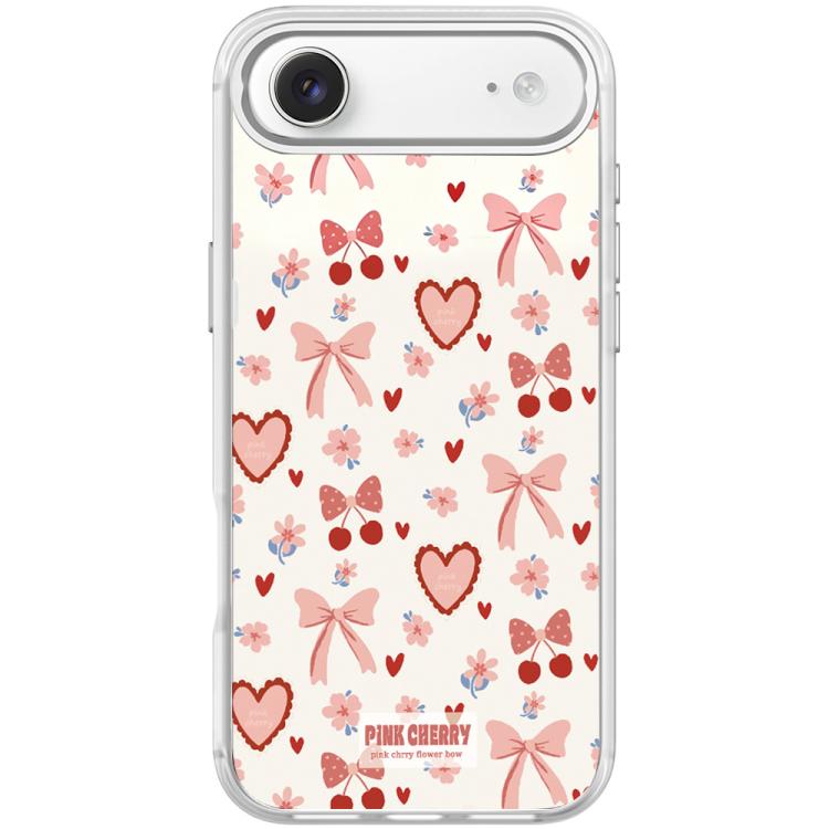 For iPhone Air Pink Lover Pattern Magnetic Phone Case(Transparent White)