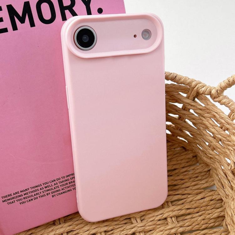 For iPhone Air Precision Hole Camera Frame Solid Color Phone Case(Pink)