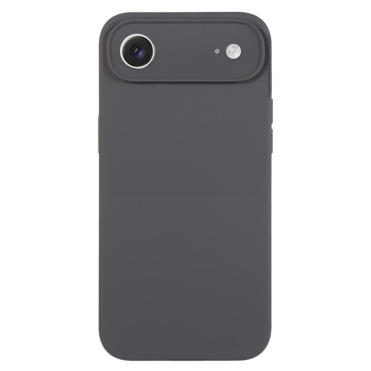For iPhone Air Pure Color Liquid Silicone Fine Pore Phone Case(Charcoal Black)