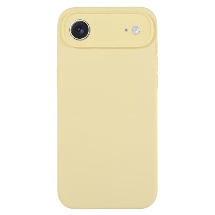 For iPhone Air Pure Color Liquid Silicone Fine Pore Phone Case(Creamy Yellow)