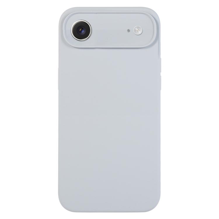 For iPhone Air Pure Color Liquid Silicone Fine Pore Phone Case(Grey Blue)
