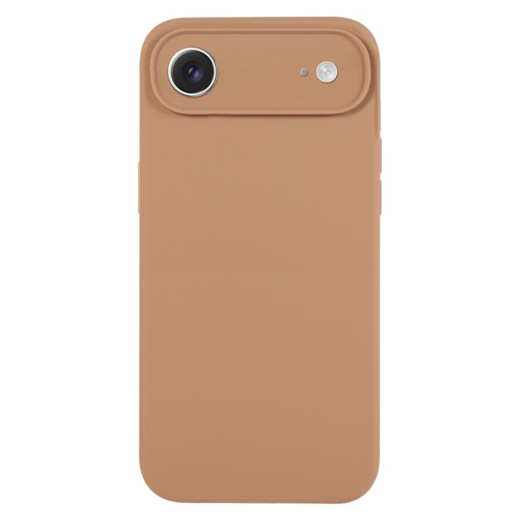 For iPhone Air Pure Color Liquid Silicone Fine Pore Phone Case(Light Brown)
