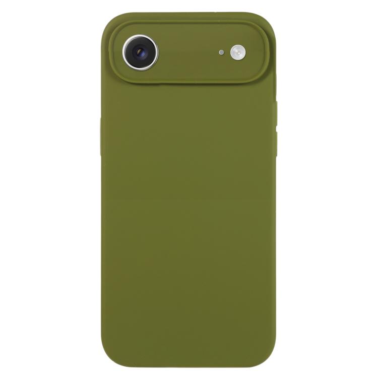 For iPhone Air Pure Color Liquid Silicone Fine Pore Phone Case(Pine Forest Green)